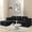Black, variant on 106.5” Sectional Sofa with Chaise, YINIX 3 Seater L-Shaped Sofa Couch for Living Room, Black