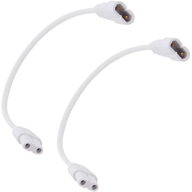 GHSDFBB T4 T5 T8 LED Lamp Connecting Wire 2 Pin Male to Female T4 Light Tube Cable Ceiling Lights Daylight LED Integrated Tube Cable Linkable Cords for LED Tube Lamp Holder Socket(2-Pack;T4)