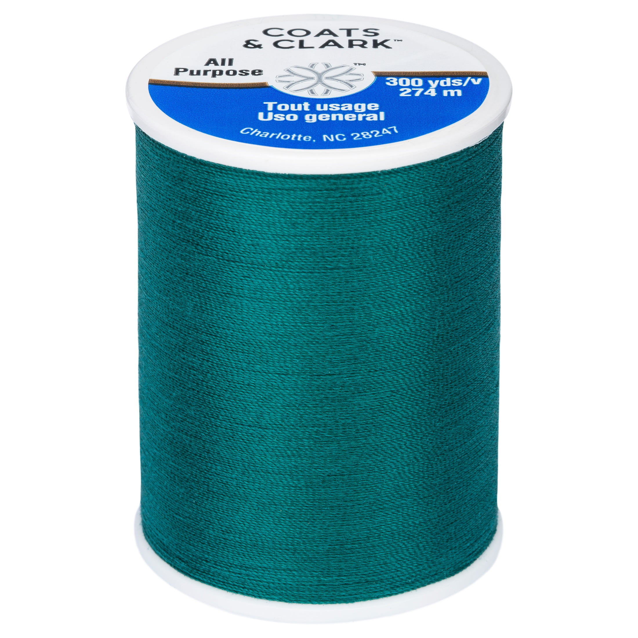 (3 pack) Coats & Clark All Purpose Dark Jade Polyester Thread, 300 Yards