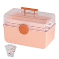 thumbnail image 1 of Bunblic Family First Aid Box, Storage Case with Stickers, with Handle Emergency Kits Container Multipurpose for Dorm Hiking Household pink, 1 of 8