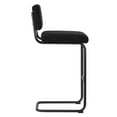 thumbnail image 3 of Bar Stool Chair Barstool, Set of 2, Black, Fabric, Metal, Mid Century Pub Cafe Bistro Dining Kitchen, Modern Contemporary HB34859, 3 of 11