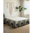 thumbnail image 2 of Funny Animal Bed Skirt King Size 18" Drop Panda Sitting on Toilet Panda Playing Phone Ruffled Wrap Around Bed Skirts Adjustable Elastic Bedskirt Dust Ruffle for King Size Bed, 2 of 7