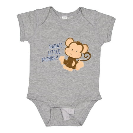 

Inktastic Papa s Little Monkey Gift Baby Boy or Baby Girl Bodysuit
