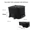 thumbnail image 4 of 3X Motorcycle Rear Seat Luggage Bag Tail Box Top Bag for R1200GS R1250GS Accessories, 4 of 8