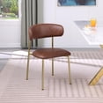 thumbnail image 2 of Meridian Furniture Lupita Brown Vegan Leather Dining Chair (Set of 2), 2 of 10