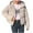 Beige, variant on Titcea Puffer Jacket Womens Hooded Thickened Buttons Zip Up Solid Color Winter Coats with Pockets Warm Loose Comfort Jackets