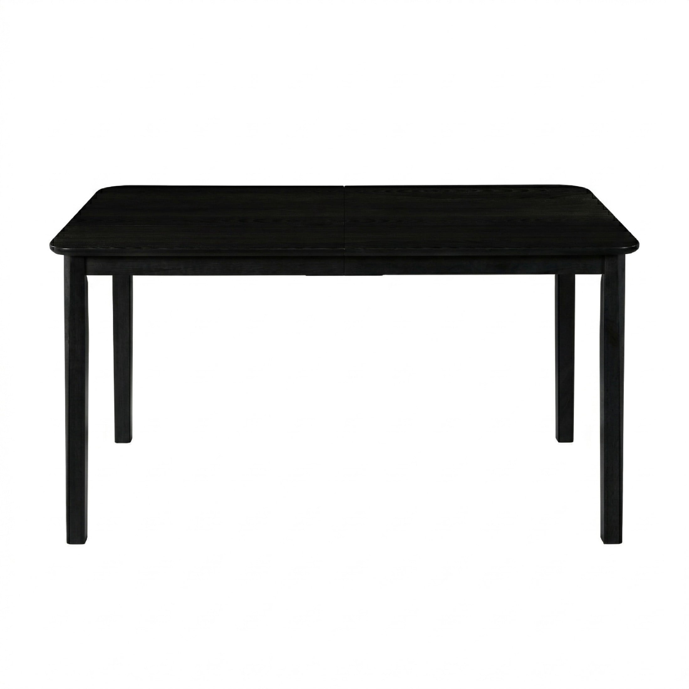 Home Design Vinita Rectangular Dining Table with Rounded Corners, Black