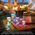 thumbnail image 4 of Yayeee Flameless Candles with Remote Flickering Battery Operated Multi Color Changing, Green Abstract Wavy, 4 of 7