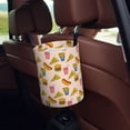 thumbnail image 5 of Wukai Hamburger Pizza Coke Print Car Trash Can - Easy to Clean Hanging Garbage Bin - Removable Liner - Leak-Car Garbage Can - Waterproof Trash Can for Car and SUV, 5 of 7