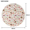 thumbnail image 6 of Cute Hedgehog and Mushroom Round Tablecloth 60"x60",Wrinkle Wipeable Table Cloth for Kitchen Dining Room Picnic Patio Party, 6 of 6