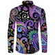thumbnail image 2 of Camisa de moda para hombre, estampado 3D de flores de anacardo de cachemira, cuello vuelto, botones, manga larga, ropa de calle vintage para hombre y mujer, 2 of 5