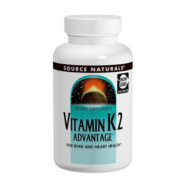 Vitamin K2 Advantage Source Naturals, Inc. 30 Tabs - Walmart.com ...