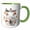 Green/White, variant on 3drose, Funny Samoyed Dog with Autumn Colors and Silly Thanksgiving Message, 11oz Magic Transforming Mug