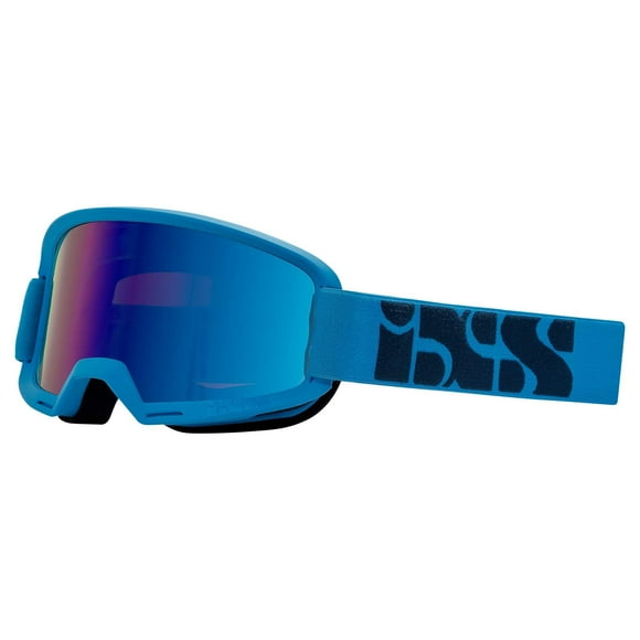 IXS Piquet Goggle de Course Bleu/cobalt Miroir Taille Unique, Sangle Élastique 45mm, Vision Périnéale Non Obstruée (178°x78°), Mousse 3 Plis pour Confort Accru, Compatibilité IXS Roll-Off/Tear-Off