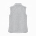 thumbnail image 6 of Womens Vest Jacket Full Zip Solid Color Sleeveless Jacket Fall Winter Casual Regular Length Outerwear with Pockets, 6 of 8