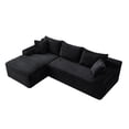 thumbnail image 5 of Leumius 106.3" Cloud Modular Sectional Sofa Couch with L-Shape Chaise,Modern Minimalist Upholstered Couches for Living Room Bedroom No Assembly Required Black-L, 5 of 9