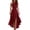 B-Burgundy, variant on Womens Summer Sleeveless Dress Crew Neck High-Low Ruffle Hem Maxi Dress Elegant formal Bridesmaid & Cocktail Party Dress B-Black