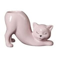 thumbnail image 1 of Ceramic Cat Planter Vase with Adorable Tail Design for Indoor and Succulents, 1 of 6