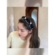 thumbnail image 5 of 2 diademas de perlas para mujer, diadema con cuentas, antideslizante, con nudo superior ancho, diadema con pelo de perlas, 5 of 5