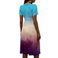 thumbnail image 6 of Minjewel Women's Shift Dress with Short Sleeve V-Neck - Bohemian Summer Dress, Loose Flowy Beach Party Outfit, Solid Color Comfy Vacation Mini Dress,Beige,2XL, 6 of 6