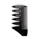 thumbnail image 1 of Peine para el cabello para hombres, peine de peluquero de dientes finos y redondos, cepillo para el Abanopi Negro, 1 of 7