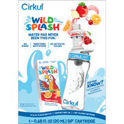 Cirkul Kids Water Bottle Starter Kit, 16oz BPA-Free Bottle with Flavor Cartridge, Blue Lid (Parrot Punch)
