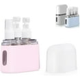 thumbnail image 1 of Mini Shampoo Dispenser Portable Travel Bottle Set, Mini Dispenser Portable Travel Set, Leak Proof Pump Bottles Containers Travel Size, Reusable Travel Bottles for Toiletries (Pink, 3 in 1), 1 of 7