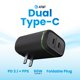 thumbnail image 2 of Cargador AT&T 60W Dual USB-C PD 3.1 Plegable Negro, 2 of 8