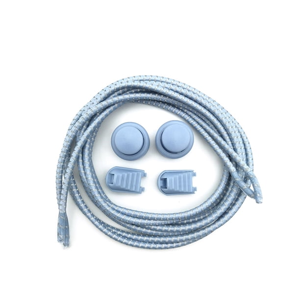 Minnieouse 1 par de zapatillas deportivas con cordones para zapatos de 120cm, cordones para correr con hebillas, cuerdas elásticas, cordón de decoración, Accesorios de disfraces Azul claro Minnieouse AP012627-11