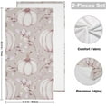 thumbnail image 2 of Coolnut Watercolor Pink Pumpkins Hand Towels 2 Pack, Ultra Soft and Highly Absorbent, Fall Autumn Leaves Decorative Fingertip Towel for Home, Bathroom, Kitchen, 2 of 5