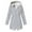 Grey, variant on Solid Plus Size Thick Warm Women Hooded Raincoat Windproof Winter Outdoor Jacket