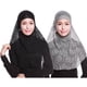 thumbnail image 2 of Jumpingount Pañuelo musulmán para mujer Hijab Cap Encaje islámico Cubierta completa Underscarf Chal Wrap Accesorio para el cabello naranja, 2 of 6
