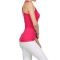 thumbnail image 3 of Women's V-neck Racer Back Tank - Fuchsia, 3 of 4
