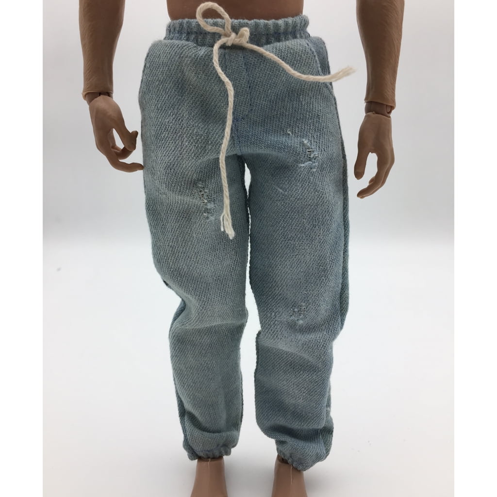1:6 Scale Action Figure Clothes Blue Denim Jeans Pants Trousers Accessories 