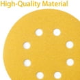 thumbnail image 2 of 5 Inch Gold Sanding Discs, 80 Grit Sandpaper 8 Hole Sanding Disc Hook and Loop Round Orbital Sander Sandpaper for Wood,100 Pack, 2 of 5