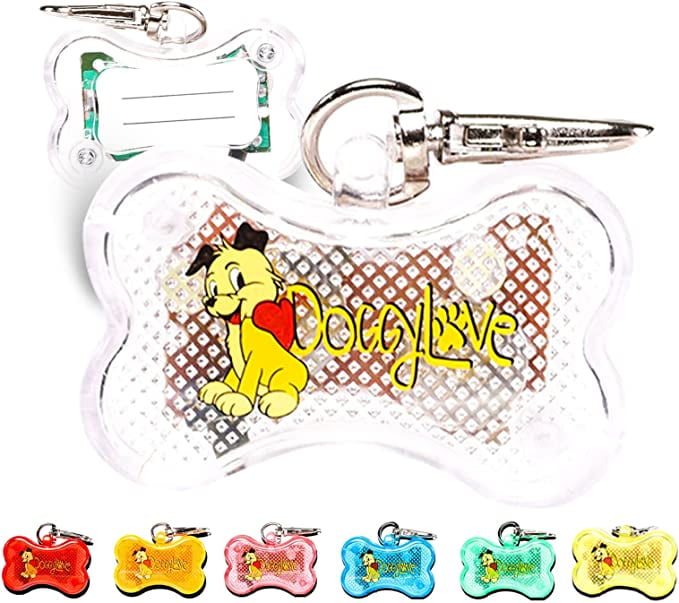 DoggyLove Led Dog Collar Light Dog Lights for Night Walking Glow in