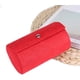 thumbnail image 4 of Joyero redondo, joyero portátil de 3 capas, mini joyero portátil de gamuza de 3 capas, joyero retro redondo para anillos, pendientes, collar (rojo), 4 of 8
