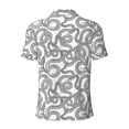 thumbnail image 3 of Xecao Snake for Mens' Casual Short Sleeve Button-Down Polo Shirts for a Classic Golf Look, 3 of 9