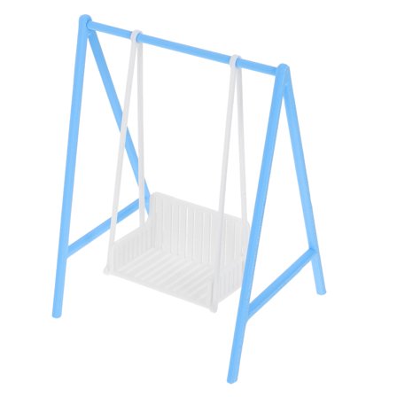 Homoyoyo Dollhouse Garden Swing - Miniature Style Pla Decoration for Indoor Decoration 1Pack
