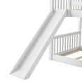 thumbnail image 6 of Harper & Bright Designs Twin over Twin Low Bunk Bed with Slide, Solid Wood Bunk Beds Frame with Ladder for Bedroom, White, 6 of 11
