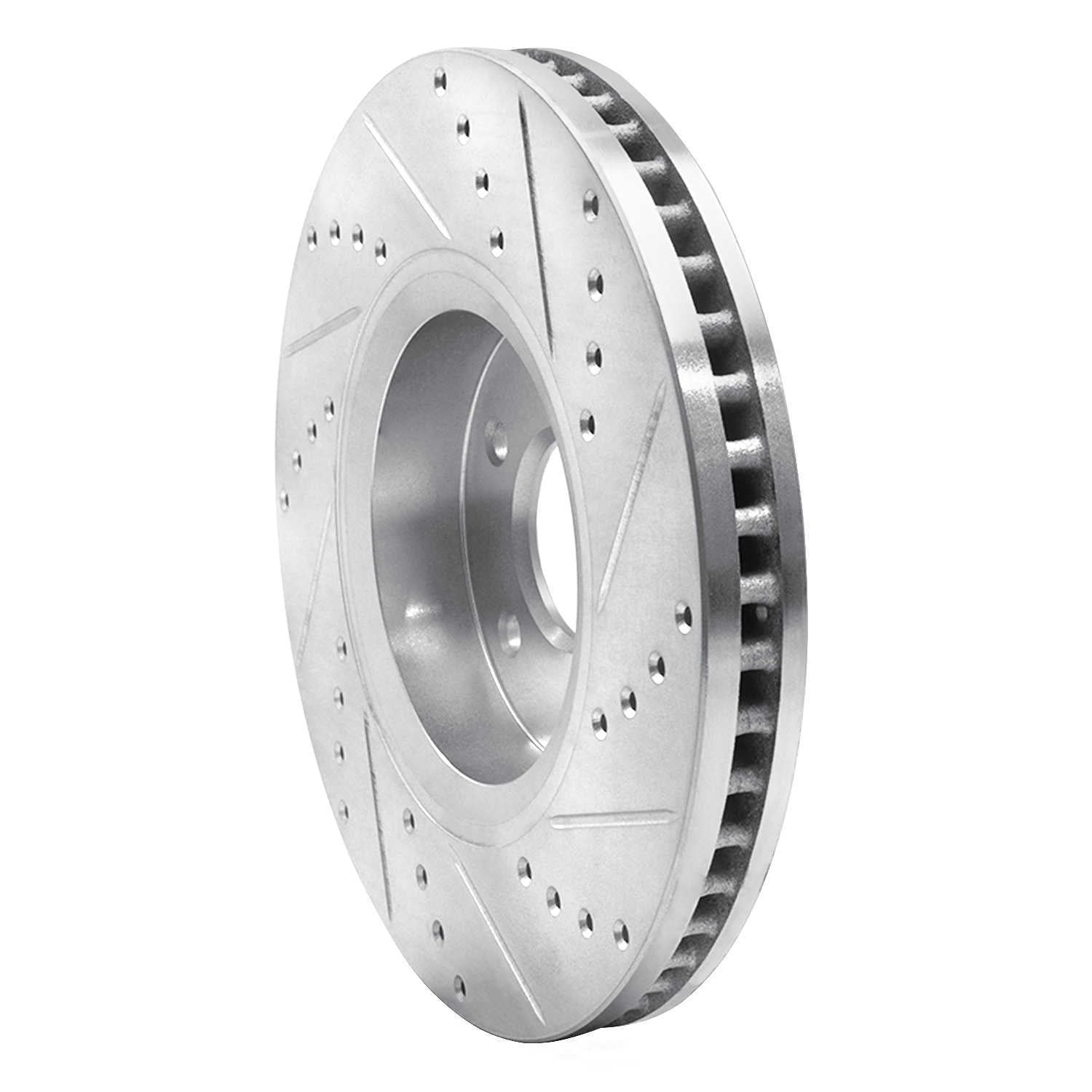 Dynamic Friction Company 631-68014L DFC Brake Rotor - Drilled And Slotted - Silver