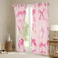 thumbnail image 3 of Manfei Chic Pink Bow Curtains Pack of 2 (38x45), Kawaii Ribbon Curtains for Living Room, Princess Bowknot Black Out Curtains, Super Cozy Room Decor, 3 of 6