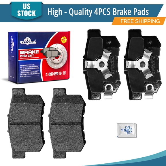 YXPCARS D1086: 4PCS Rear Ceramic Brake Pads Set for Honda CR-V 2005-2016 Crosstour/Accord Crosstour Acura RDX
