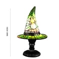 thumbnail image 3 of Purple Stained Glass Witch Hat Lamp, Handmade Gothic Led Table Light, Glowing Night Light For Halloween Party, Indoor Decor & Mood Lighting Green Free Size, 3 of 6