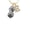 E, variant on Pair of Dice - K - Gold Tone Crystal Initial Sophia Necklace, 18"+1"