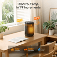 thumbnail image 4 of Auseo Space Heater Small,1500W Portable Electric Heater for Indoor Use, PTC Ceramic Fast Safety Heat for Bedroom, Office, 4 of 11