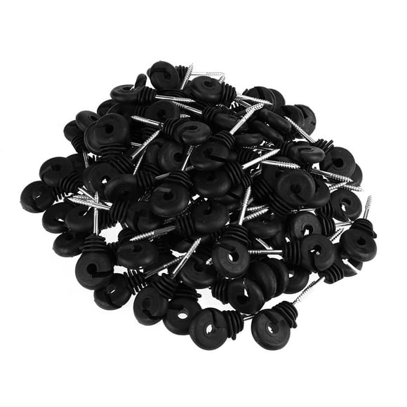 Ring Insulators,100pcs Short Screw Type Fence Ring Insulator Electric Fence Rings Built to Last