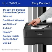 Brother Restored HL-L2460DW Wireless Compact Monochrome Laser Printer with Duplex, Mobile Printing, and Sharp Black & White Output