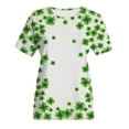 thumbnail image 5 of Guluxicc T-Shirts for Women Casual Crewneck Short Sleeve Tees St Patrick Day Shamrock Graphic Printed Pullover Tops, XL, 5 of 6