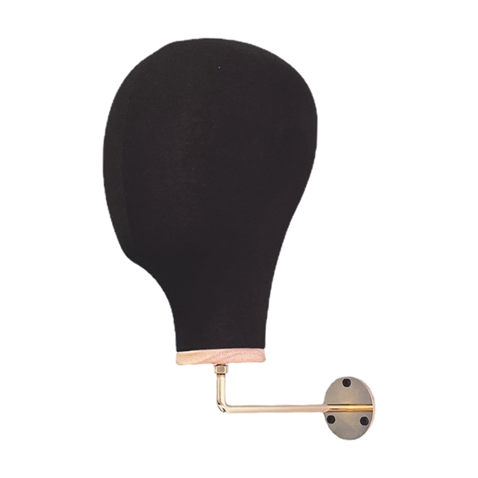 Manikin Head Canvas Mannequin Head, Multifunctional Sturdy Durable Wall Mounted Black